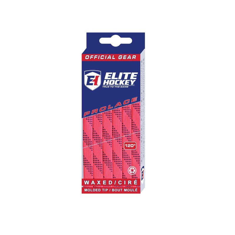 Elite Hockey Prolace Skate Laces, Waxed, Pink, Assorted Sizes J7