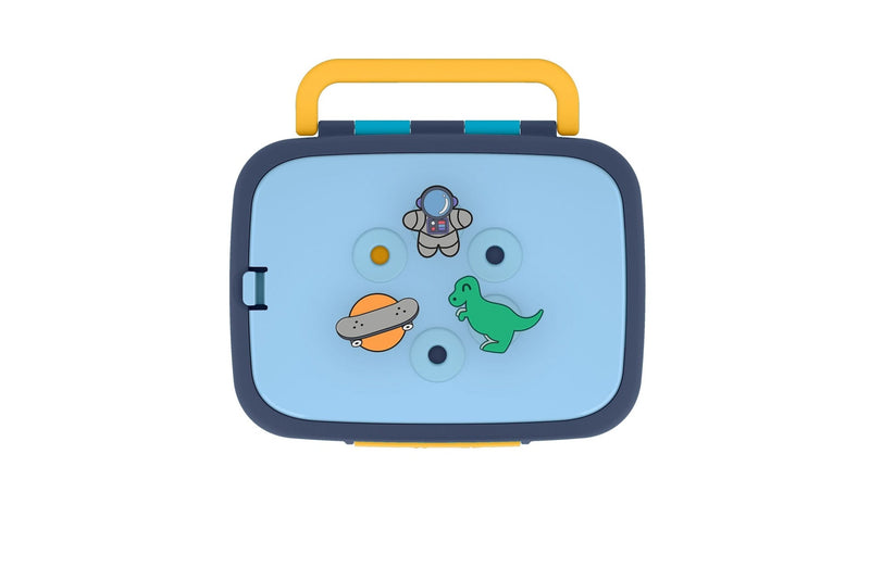 ello Benn Kids' Lunch Box with Quick Fill Lid, Assorted Colours, 3.6-Cups J3