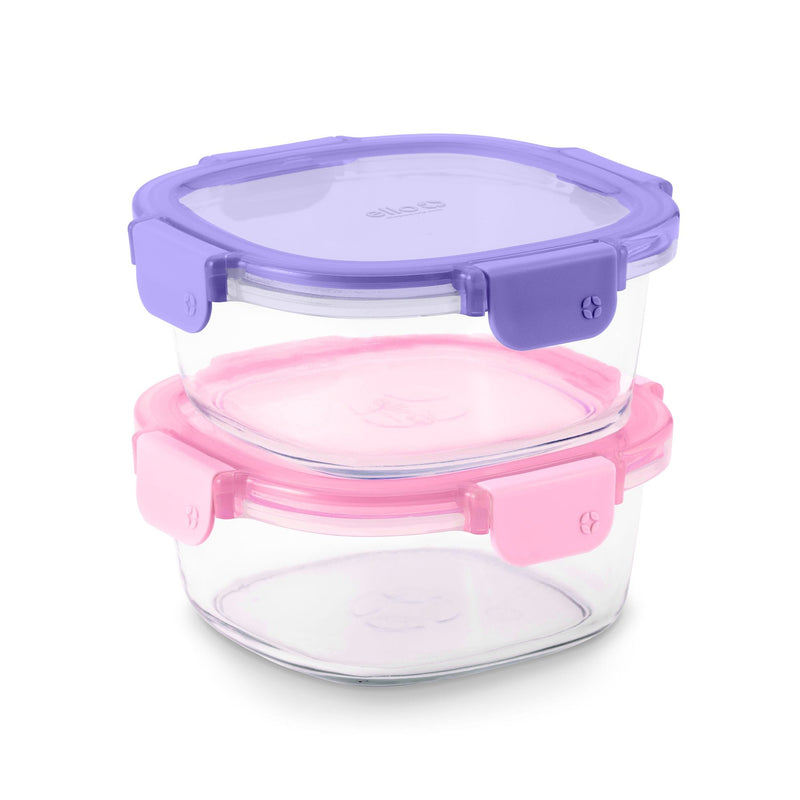 Ello Colour-lock RoundMeal Prep, 3.4 Cup, 2-pk W4