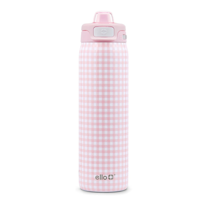Ello Pop & Fill Insulated Stainless Steel Kids' Water Bottle with Dual Sip & Chug Lid, Various Colours, 18-oz M6