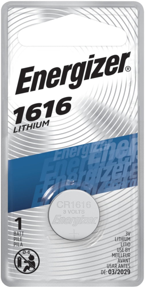 Energizer 1-pk CR1616 DL1616 3V / 3 Volt Lithium Coin Cell Battery, Long Lasting, All Purpose G8