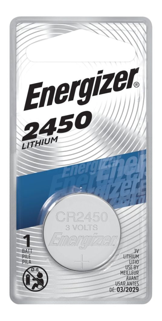 Energizer 1-pk CR2450 3V / 3 Volt Lithium Coin Cell Battery, Long Lasting, All Purpose O5