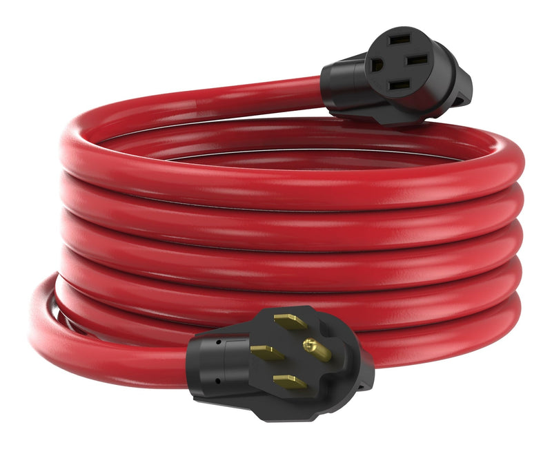 Energizer 50A 25-ft Single-Outlet RV & EV Extension Cord, Red R6