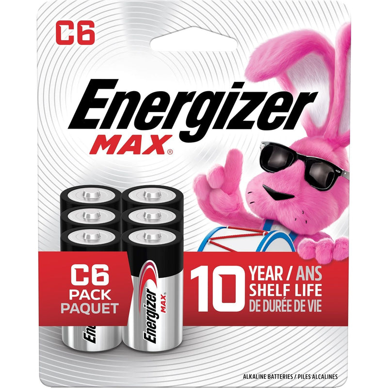 Energizer Alkaline C Battery, 6-Pack O7