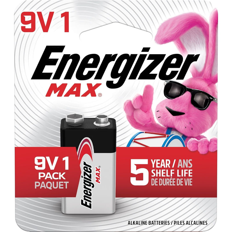 Energizer Max 1-pk 9V / 9 Volt Alkaline Battery, Long Lasting, All Purpose C6