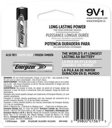 Energizer Max 1-pk 9V / 9 Volt Alkaline Battery, Long Lasting, All Purpose
