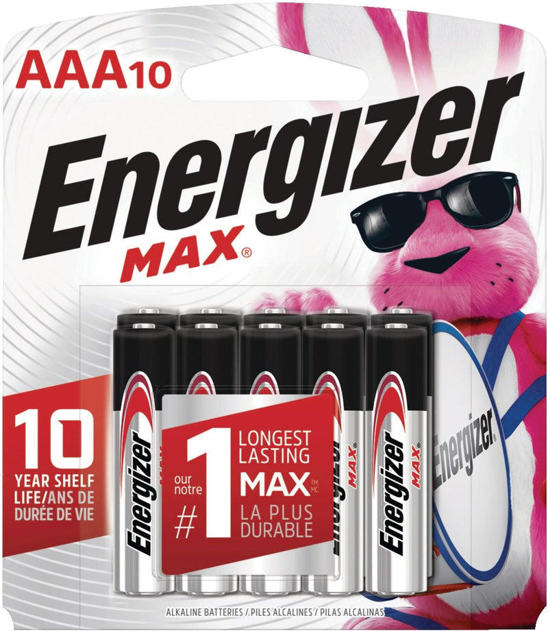 Energizer Max 10-pk AAA Alkaline Batteries, Long Lasting, All Purpose T3