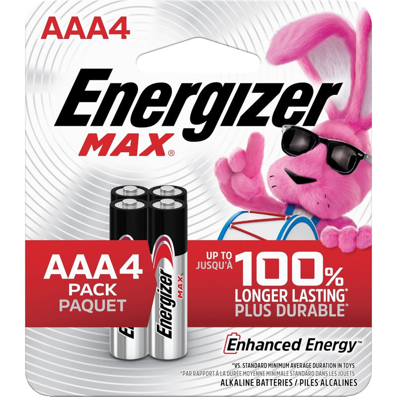 Energizer Max 4-pk AAA Alkaline Batteries, Long Lasting, All Purpose Y7