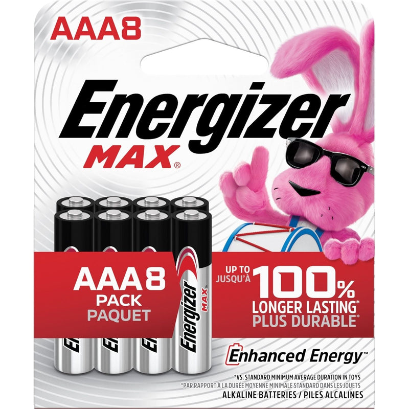 Energizer Max 8-pk AAA Alkaline Batteries, Long Lasting, All Purpose L1