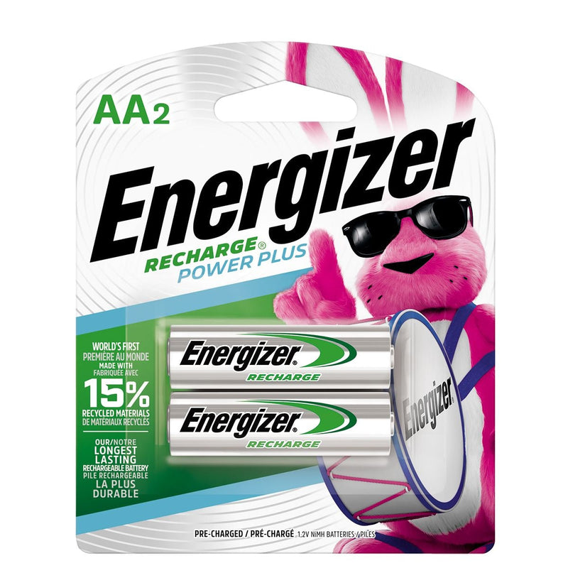 Energizer NH15BP-2 2-pk AA 2300 mAh NiMH Rechargeable Batteries, Pre-Charged, All Purpose S7
