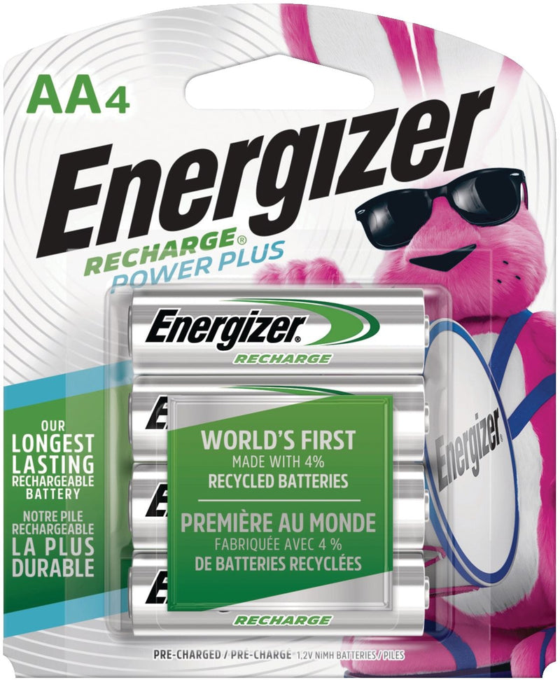 Energizer NH15BP-4 AA 2300 mAh NiMH Rechargeable Batteries, Pre-Charged, All Purpose, 4-pk O0