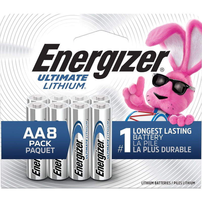 Energizer Ultimate AA Lithium Batteries, Long Lasting, All Purpose, 8-pk W2