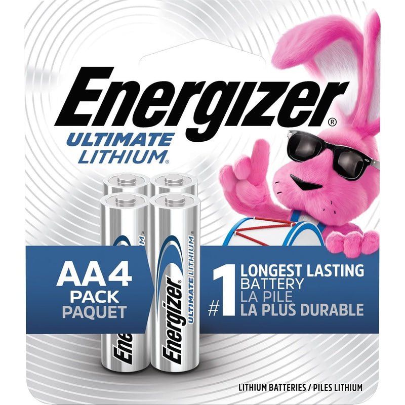 Energizer Ultimate Lithium AA Batteries, Long Lasting, All Purpose, 4-pk I0