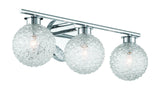 Eurofase 3-Light Chrome Vanity Light with Diamond Shades