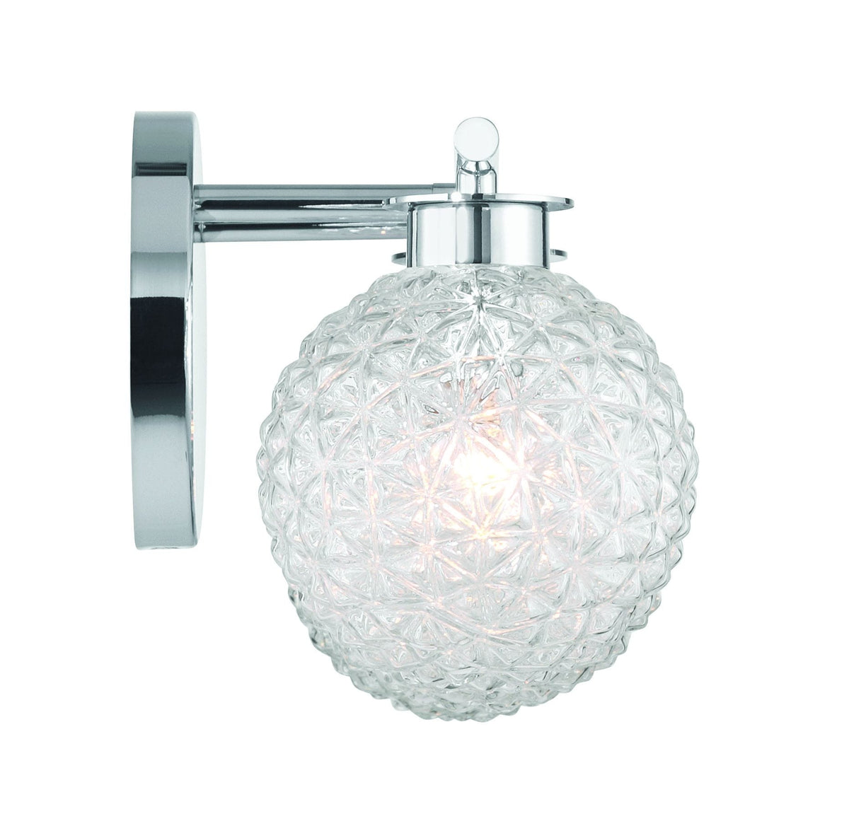 Eurofase 3-Light Chrome Vanity Light with Diamond Shades