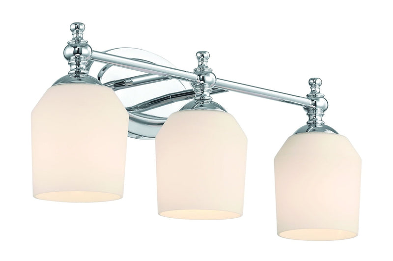 Eurofase 3 Light Vanity Light with Etched Shades H3