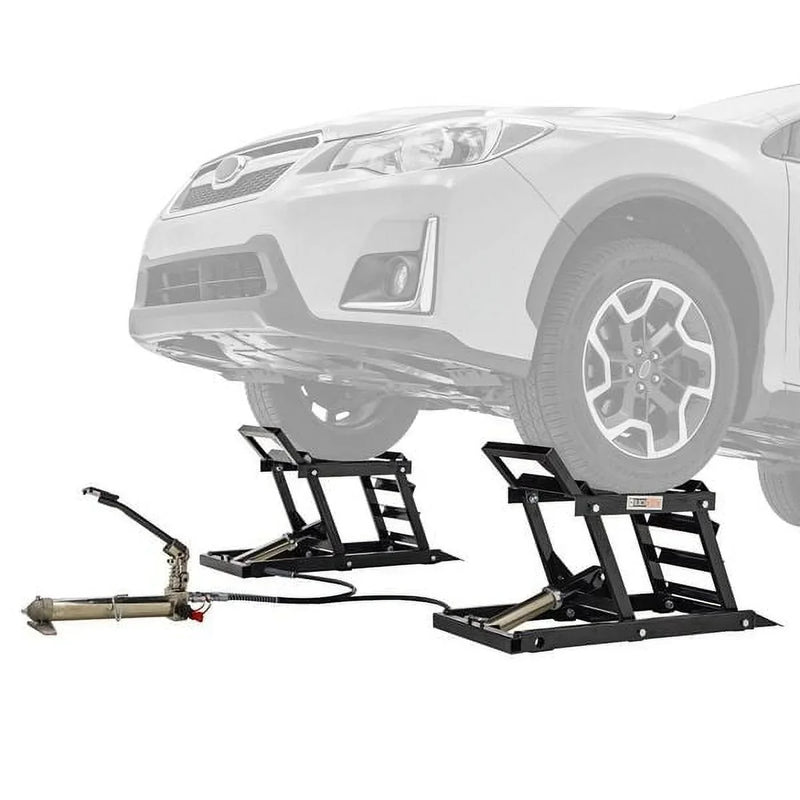 Black Widow Hydraulic Car Lift with Ramp - 3,000 lb. per pair Capacity I1