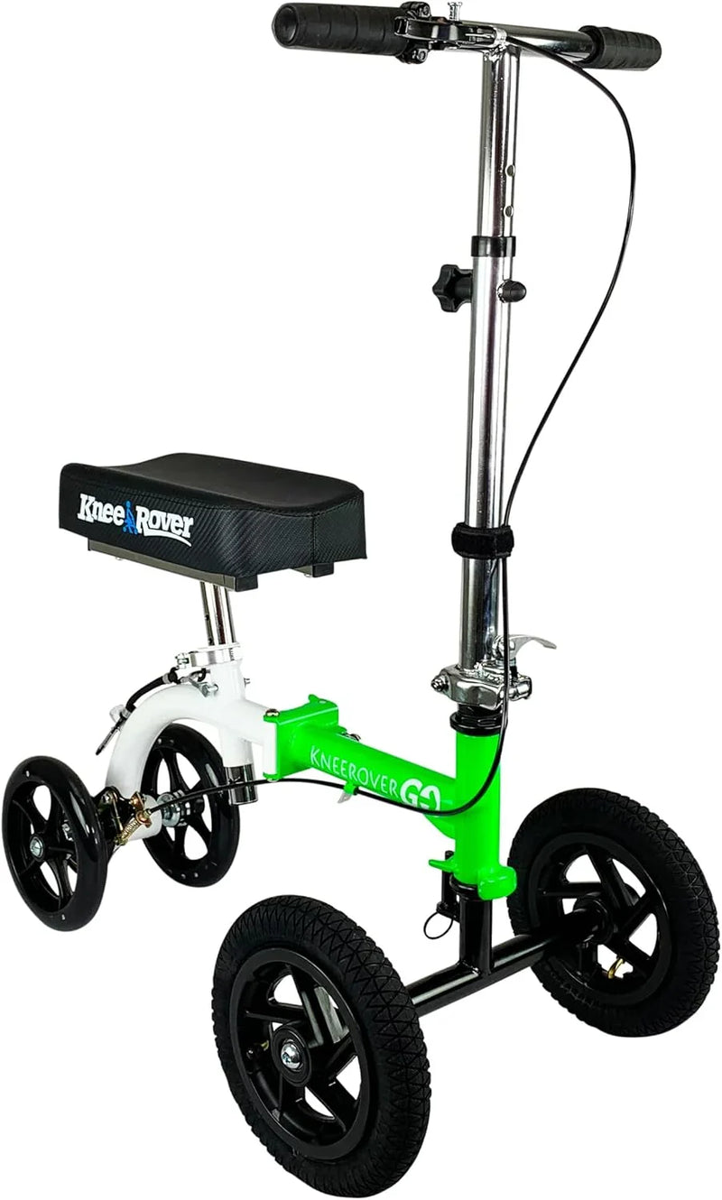 Hybrid - Most Compact All Terrain Knee Scooter for Adults for Foot Surgery Heavy Duty Knee Walker for Broken Ankle Foot Injuries Recovery Leg Scooter Best Knee Crutch Alternative (Green) N5