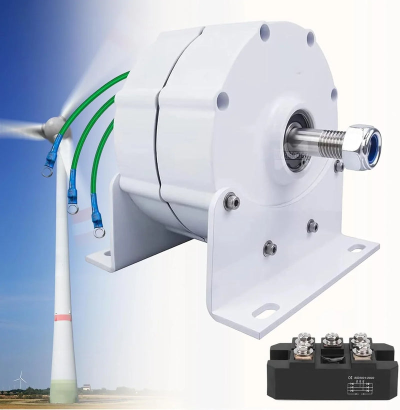 12000W Low RPM Permanent Magnet Generator 12V 24V 48V 120V 220V, Free Energy Gearless Permanent Magnet Generator Motor DIY for Wind Turbine Water Turbine,12V A1