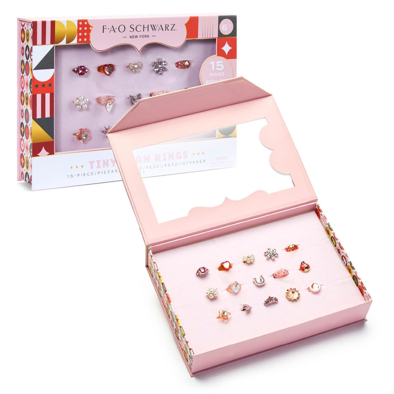 FAO Schwarz Kids Glam Rings Set, 15 Piece, Pink Z5