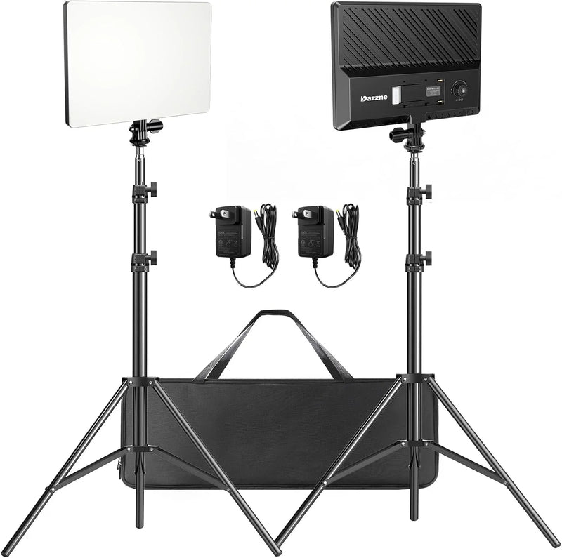 D50 LED Video Light Panel Lights 15.4", 2 Packs 45W 3000K-8000K Bi-Color Dimmable Photography Lighting, CRI 96 Videography Lighting for Video Shooting/Gaming/Live Stream/Studio/Film P5