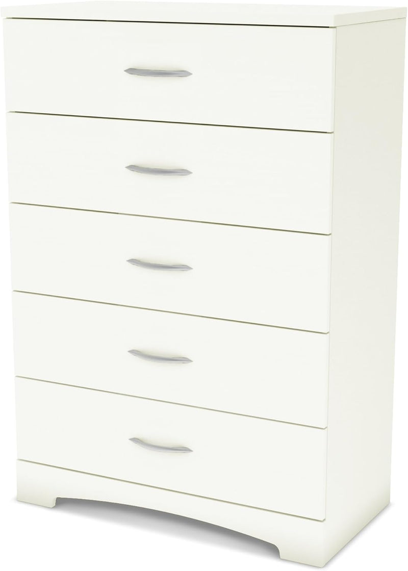 Furniture Step One 5-Drawer Chest, Pure White. I4