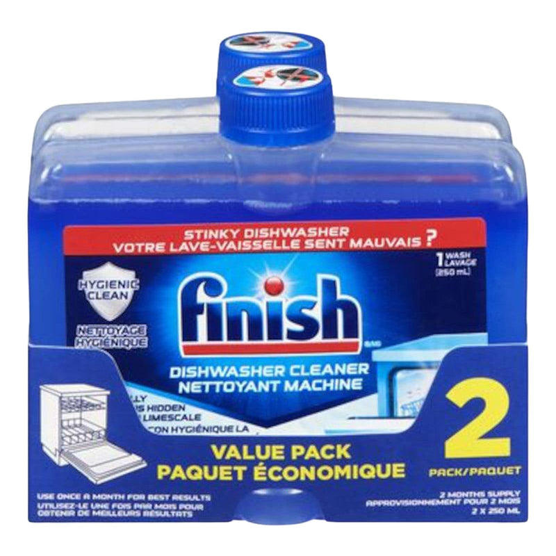 Finish Liquid Dishwasher Cleaner, Fresh Scent, 250-mL, 2-pk Y4