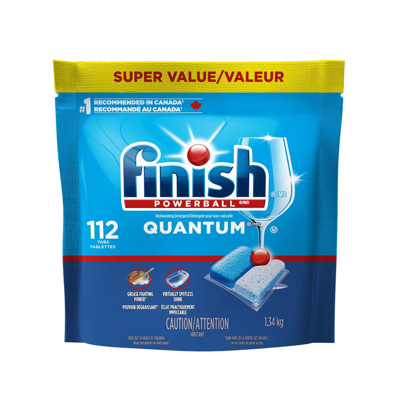 Finish Powerball Quantum Dishwasher Detergent Tabs Super Value Pack, Fresh Scent, 112-pk J7