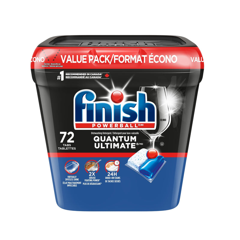 Finish Quantum Ultimate Dishwasher Detergent Tabs, Fresh Scent, 72-pk E2