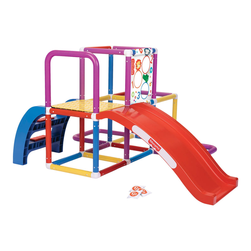 Fisher Price Jungle Kids' Outdoor Gym with Slide, Ages 2+ B8