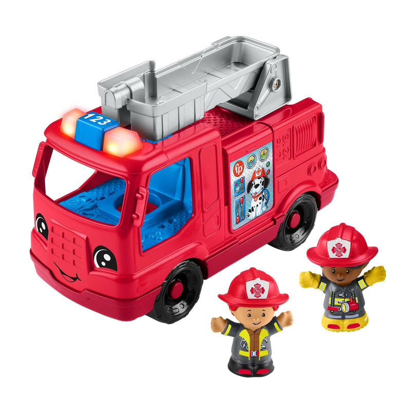 Fisher-Price Little People Fire Truck Musical Toddler Toy with Lights, Sounds & 2 Figures V4