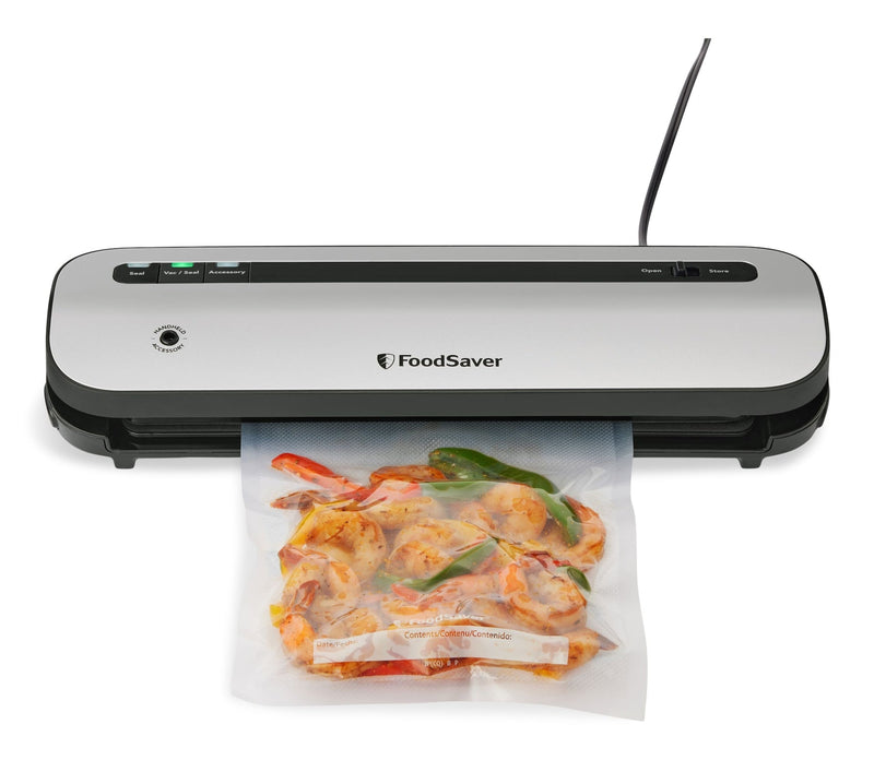 FoodSaver VS 1230 Space Saving Vacuum Sealing System Bundle with Built-in Bag Alignment Tool W7