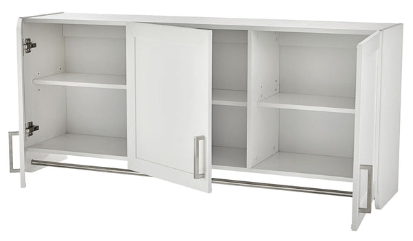For Living 3-Door Wall Laundry Cabinet, White B6