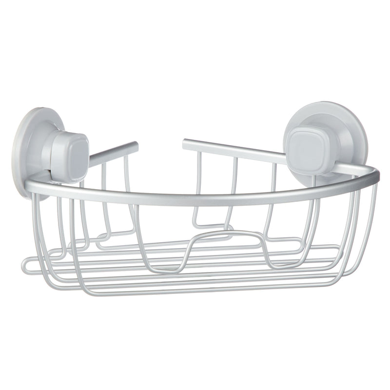 For Living Aluminum Rust-Resistant Suction Corner Shower Caddy, 3-in x 10-in x 7.25-in C2