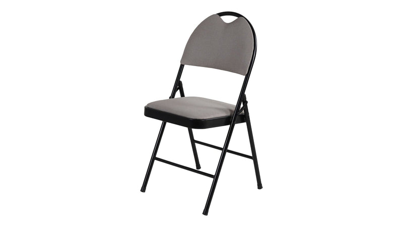 For Living Fabric Folding/Compact Chair, Beige Fabric & Black Frame S9