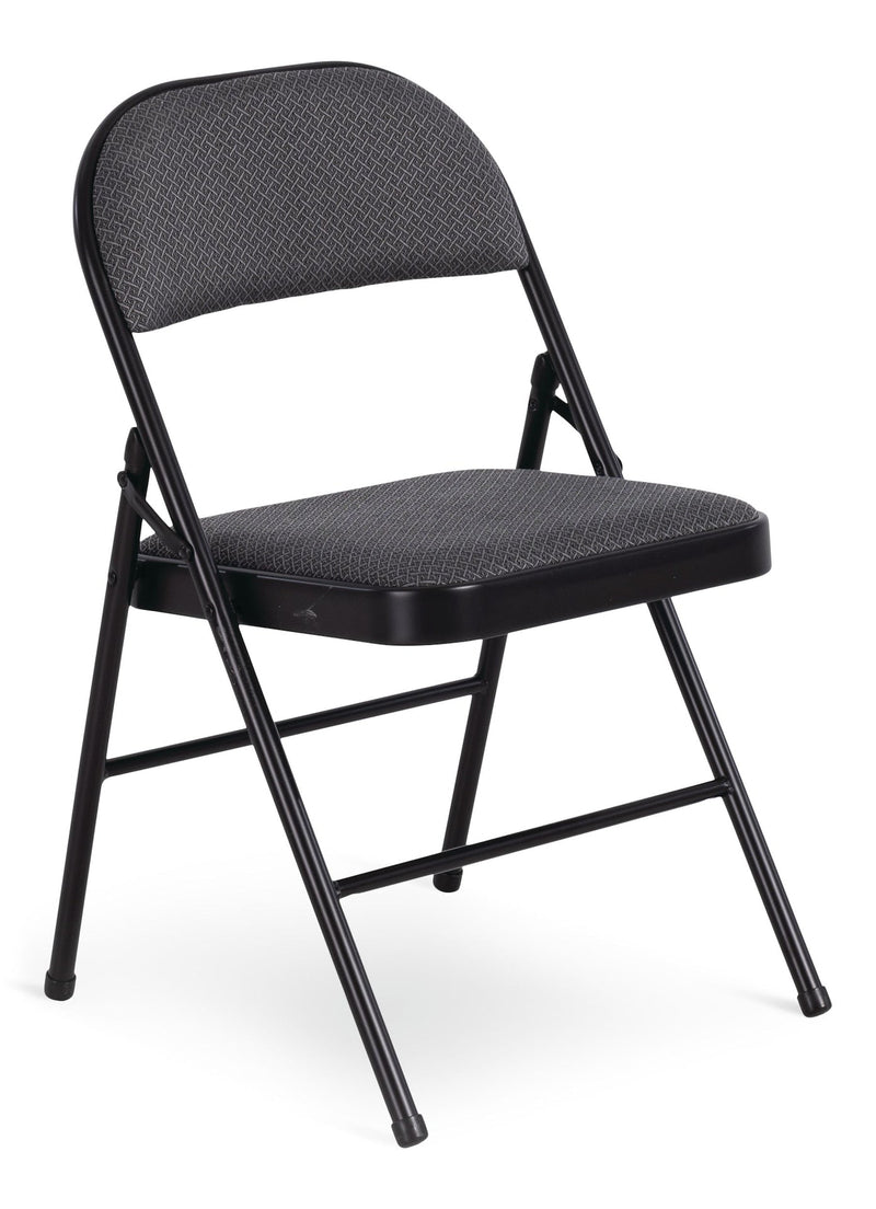 For Living Fabric Folding/Compact Chair, Grey Fabric & Black Frame Q6