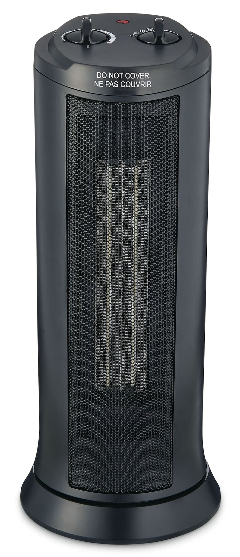 For Living Oscillating Tower Ceramic Space Heater withThermostat, 1500W, Black Y8
