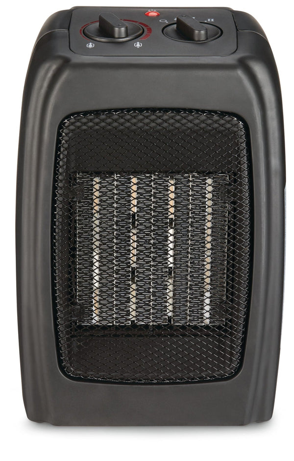 For Living Portable Ceramic Space Heater withThermostat, 1500W, Black X4