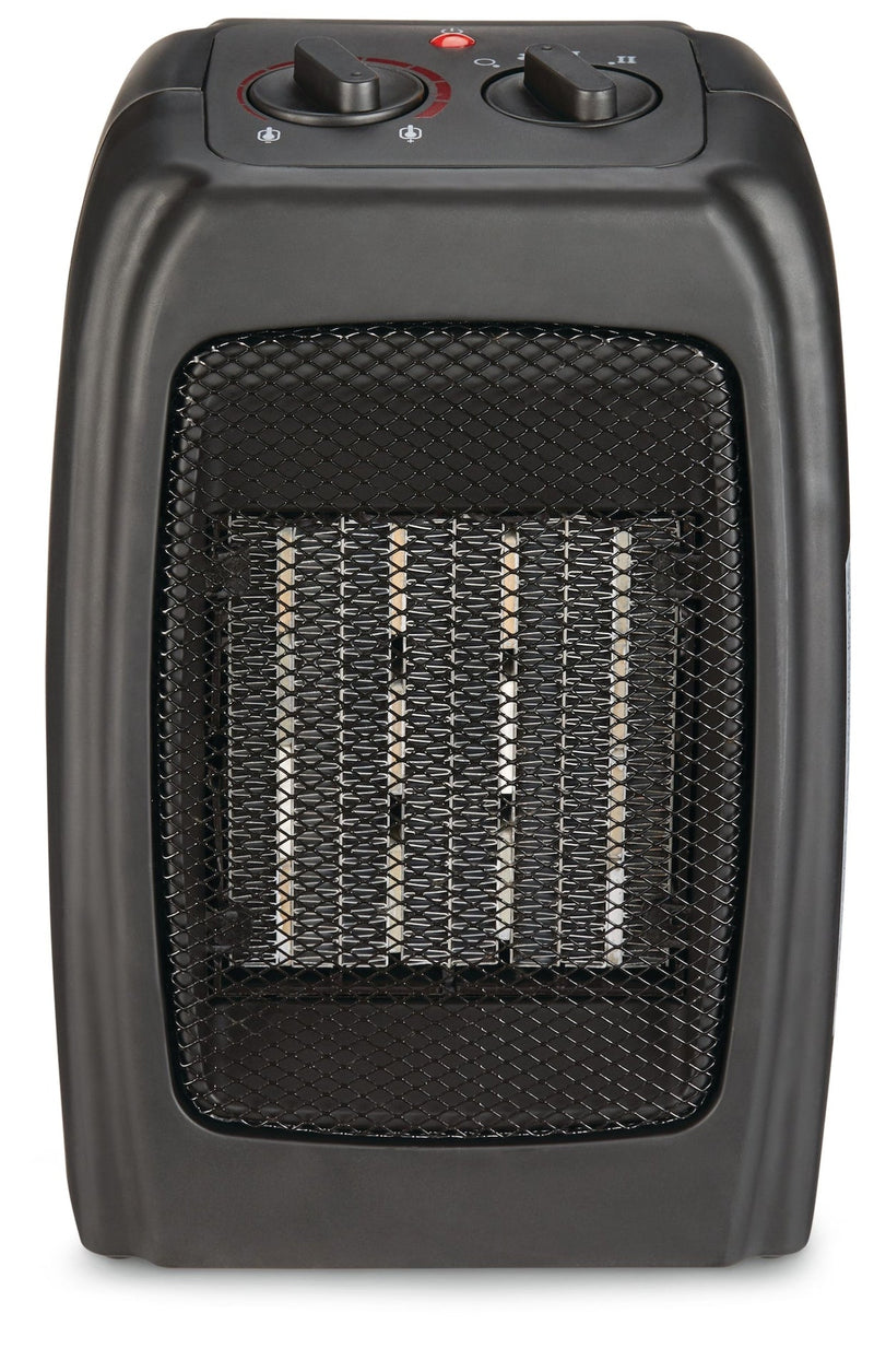 For Living Portable Ceramic Space Heater withThermostat, 1500W, Black X4