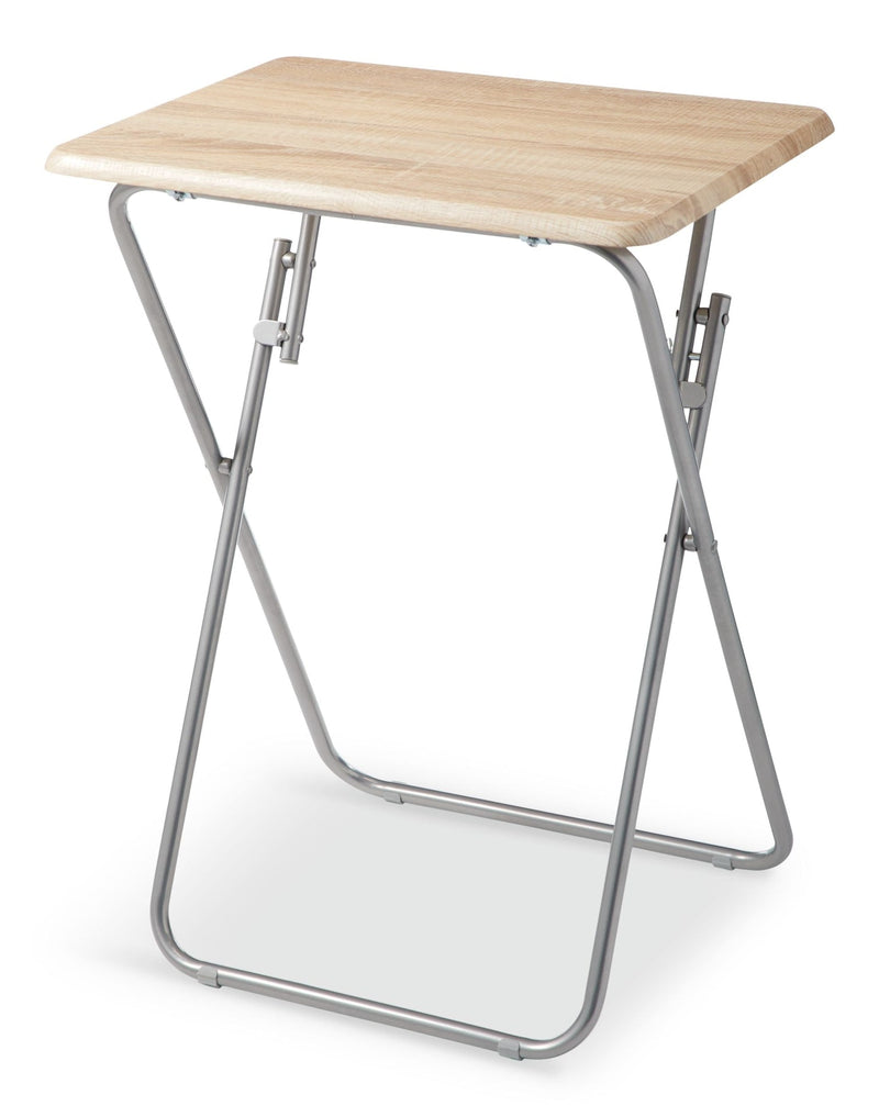 FOR LIVING Portable Wood & Metal Folding TV Tray/Laptop/Side/End Table F9