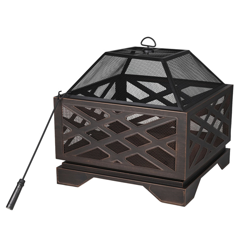 For Living Square Heavy Duty Patio Fire Bowl/Fire Pit Cover, 31 x 31 x 24-in R7