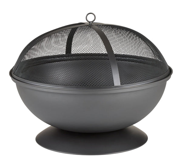 For Living Steel Round Wood Burning Fire Pit/Fireplace, Rust-Resistant, 25-in A2