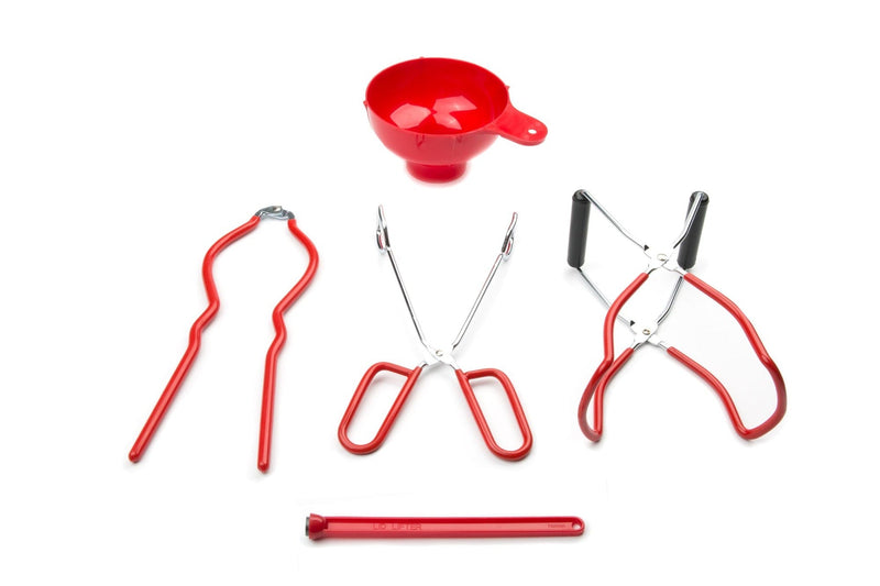 Fox Run Canning Specialty Set, 5-pc, Plastic, Red X5