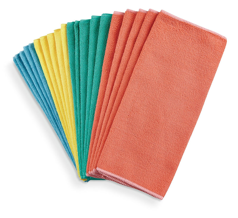 FRANK All-Purpose Machine Washable Microfibre Cloths, Assorted Colours, 20-pk J1