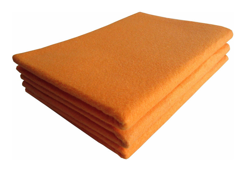 FRANK All-Purpose Machine Washable Synthetic Giant Shammy Towel, Orange, 3-pk L3