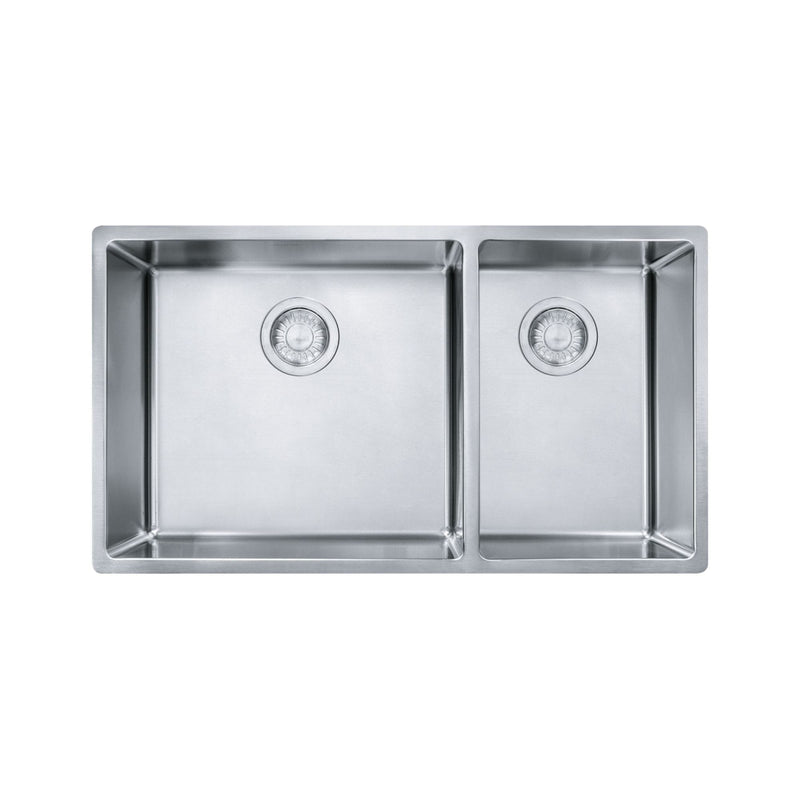 Franke 18-Gauge Stainless Steel Double Sink, 31x18-in T8