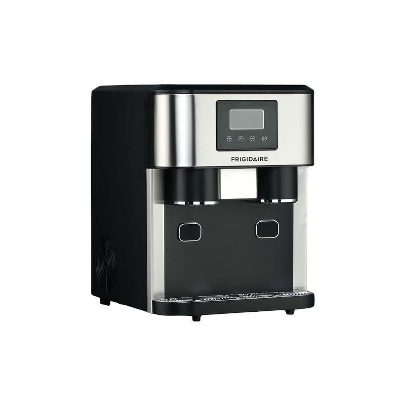 Frigidaire 3-in-1 Compact Countertop Water Dispenser & Ice Maker with LED Display, 33-lb Ice/Day, Stainless Steel T2
