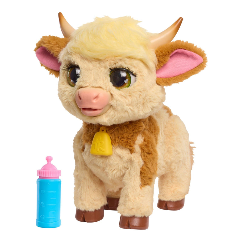 FurReal Maggie the Feed and Follow Cow with Bottle, 11-in F7