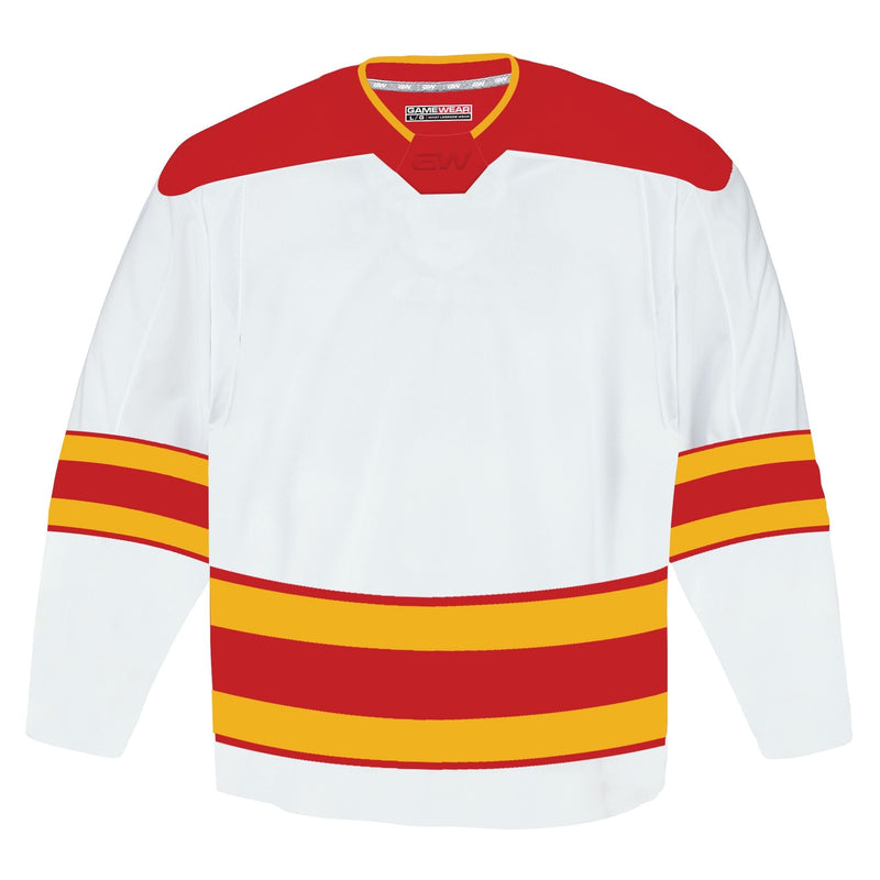 Gamewear 8500 Pro Team Hockey Jersey, Senior, Calgary Flames Away Colours, Various Sizes P9