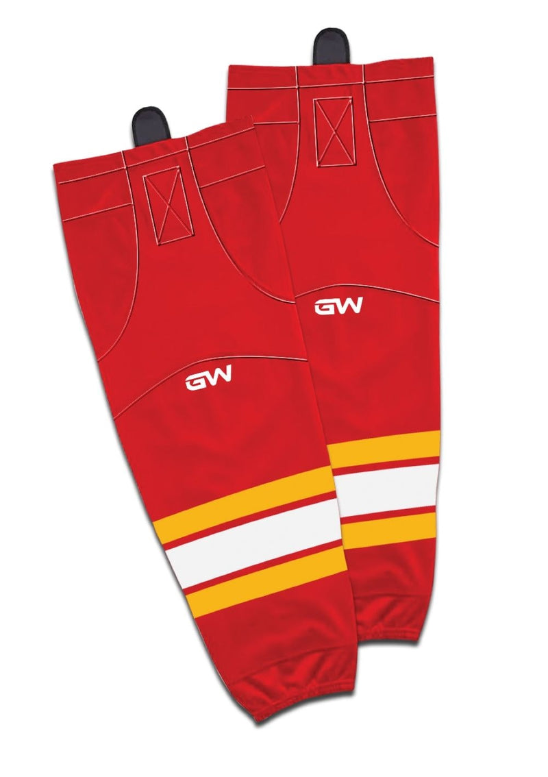Gamewear 8500 Pro Team Performance Hockey Socks, Calgary Flames Home Colours, Assorted Sizes D0